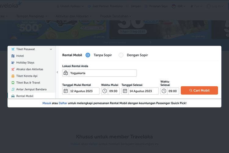 buka rahasia sewa mobil di traveloka bensin gratis atau berbayar